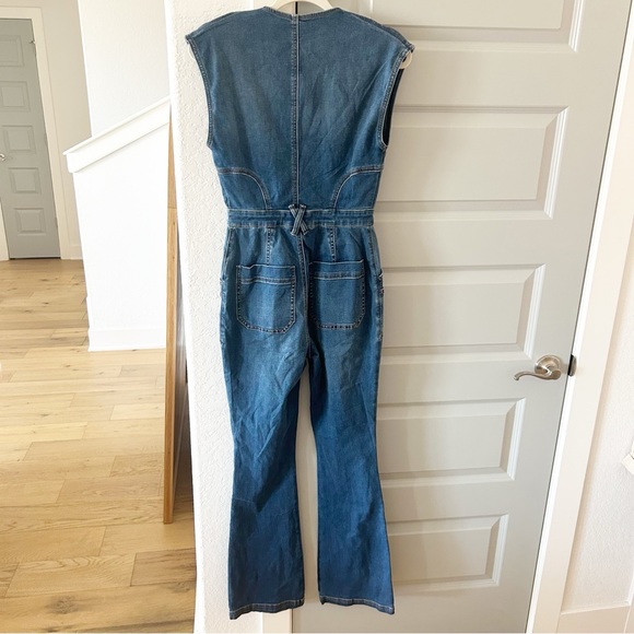 New Free People CRVY Hyde Park Denim Jumpsuit - Picture 4 of 8
